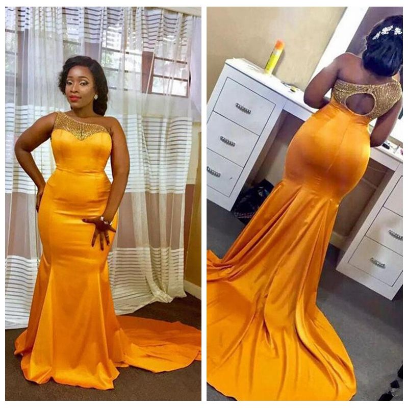 orange formal dresses plus size