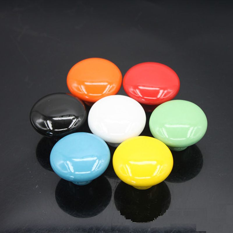 2019 Candy Color Round Ceramic Drawer Knob Children European