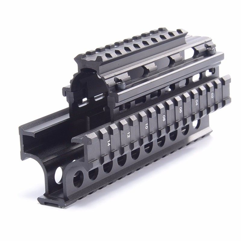 Yugo M70 Ak Quad Rail Drop In Handguard Four Picatinny Rails For Laser