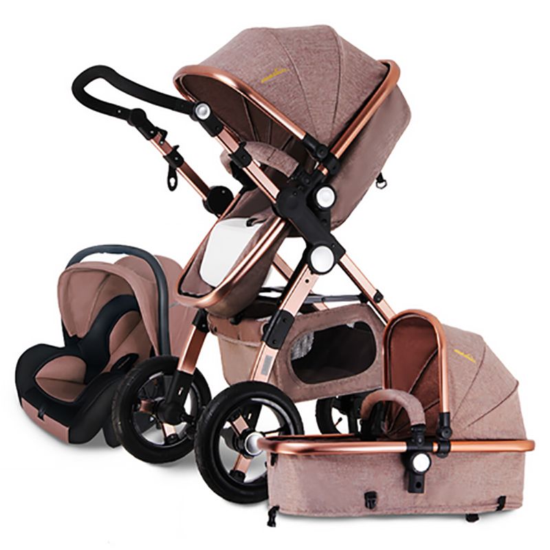 2019 Hot Sell European Baby Stroller 3 In 1,Baby Push Chair High Landscape Fold Strollers For