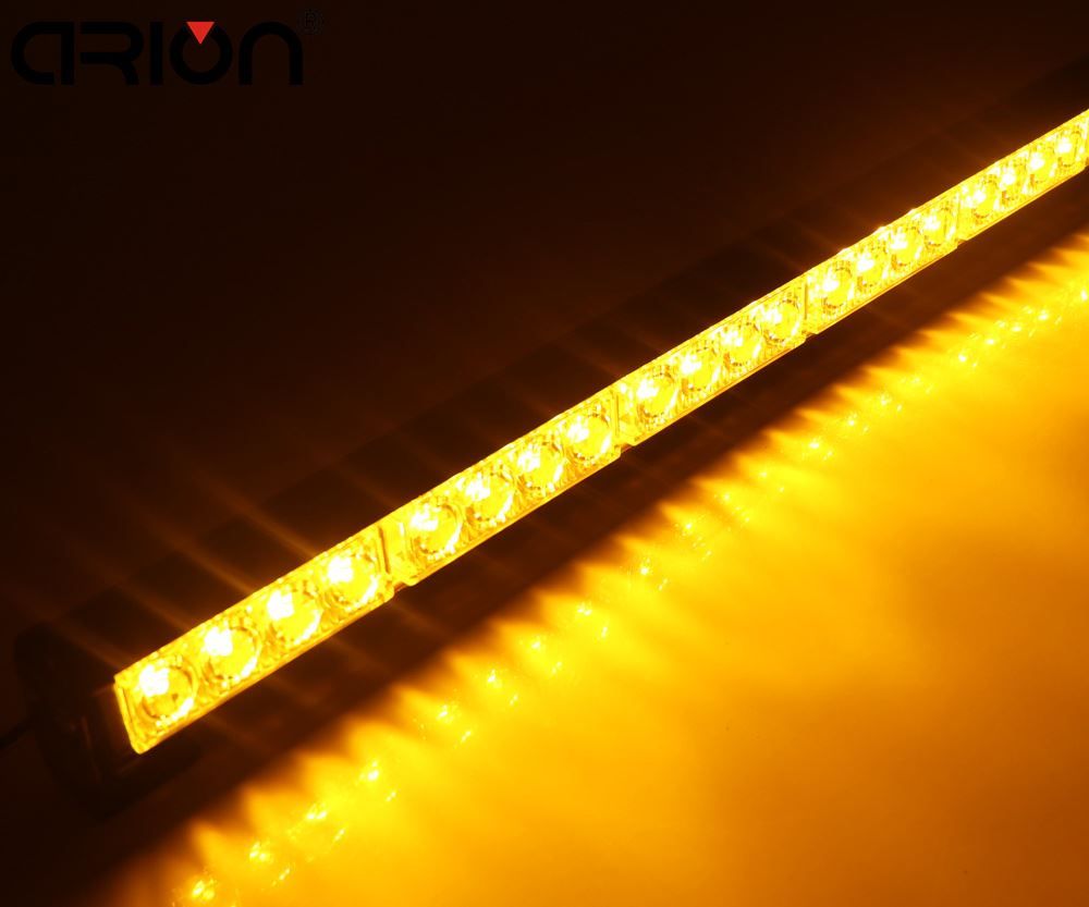Car Styling 60w 20 LED Emergency Traffic Hazard Flash Strobe Light Bar Warning Yellow Amber Led