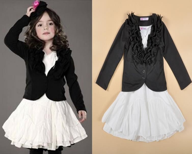 baby girl black and white dress