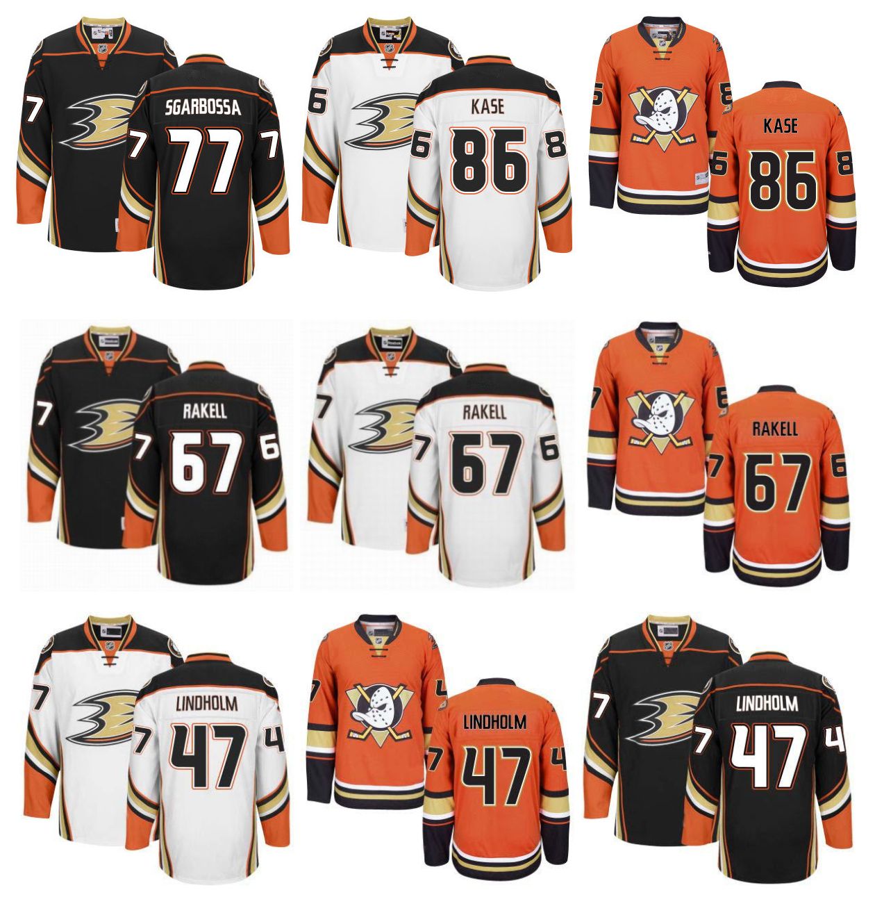 2020 Custom NHL Ice Hockey Anaheim Ducks Jerseys,47 Hampus Lindholm 67