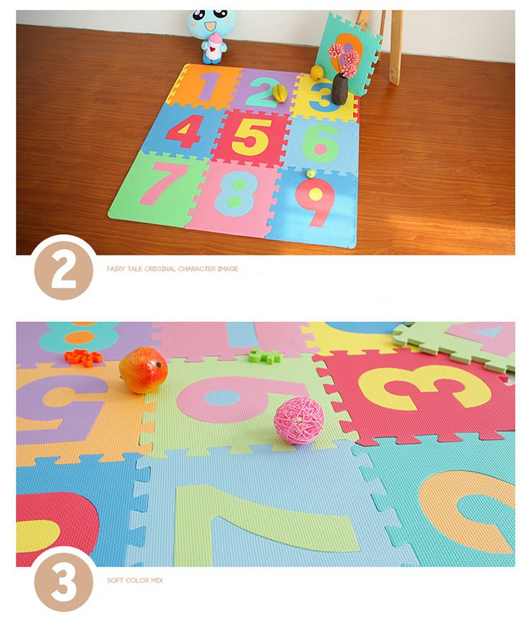 Children S Soft Developing Crawling Rugs Baby Play Puzzle Number