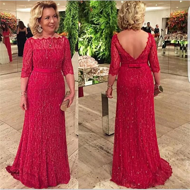 Mother of Bride Red Dress