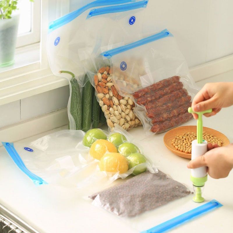 2020 Vacuum Sealer Bags For Food Storage With Pump Reusable Food