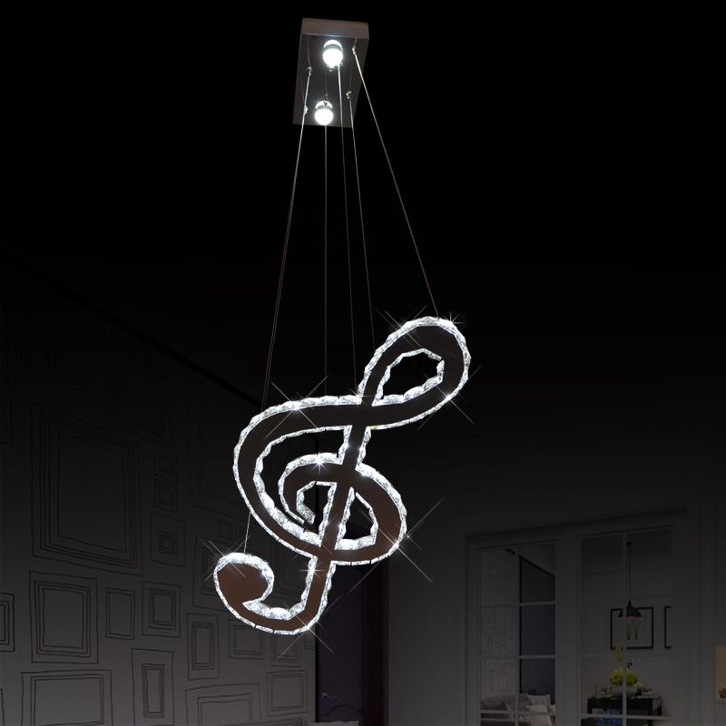Modern Al Notation Led Er Crystal Stainless Steel Modern Al Notation Led Er Crystal Stainless Steel Chandelier Light Indoor Prevalent Brilliant Suspended Lights Hanging