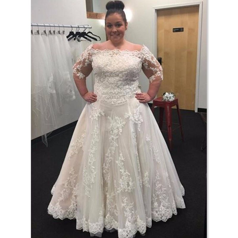 affordable plus size wedding gowns