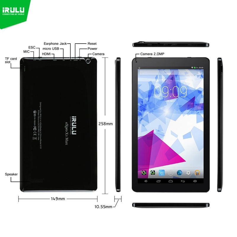 Cheap US Stock! IRULU 10.1 EXpro X2 Plus Tablet PC Allwinner A83T Octa
