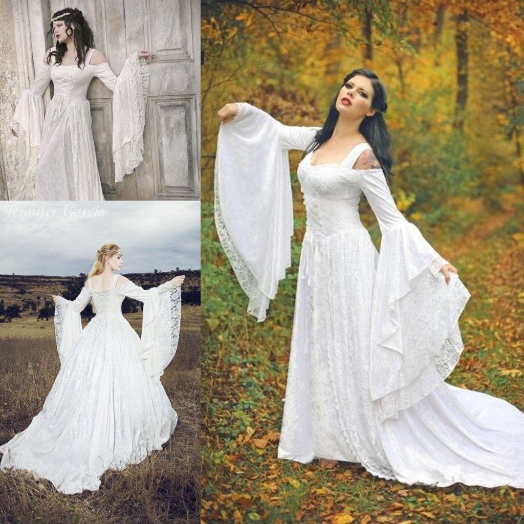 Vintage Celtic Wedding Dresses White And Pale Blue Colorful ... Vintage Celtic Wedding Dresses White And Pale Blue Colorful ...