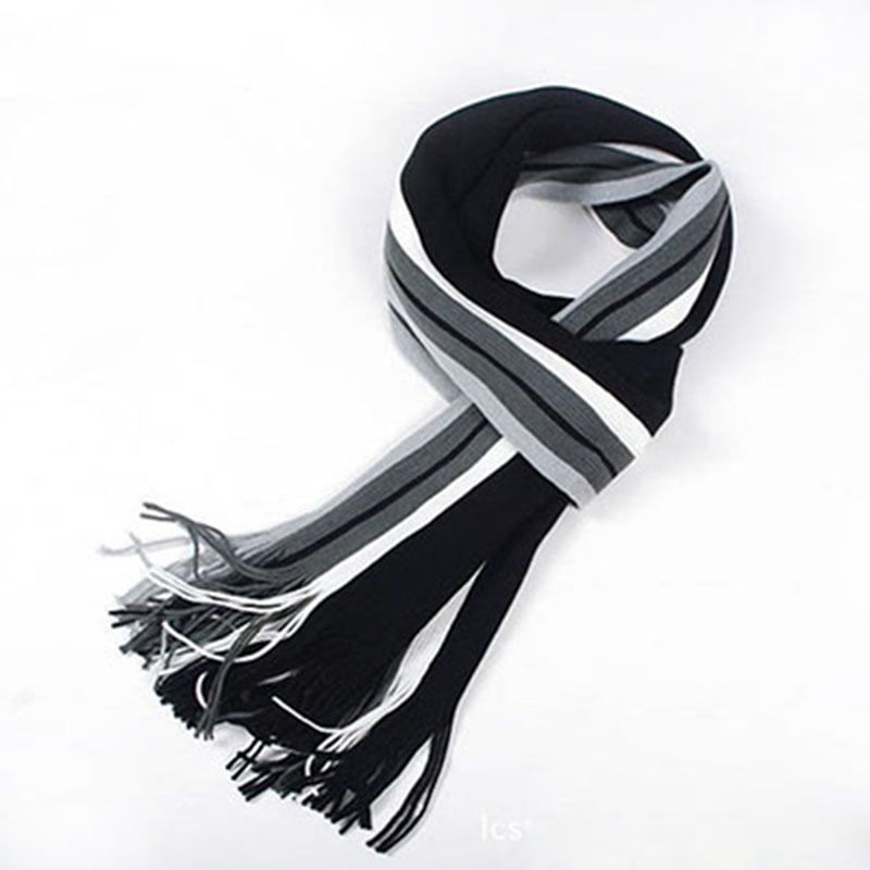 Wholesale Fashion Striped Cotton Scarf Mens Autumn And Winter Scarves