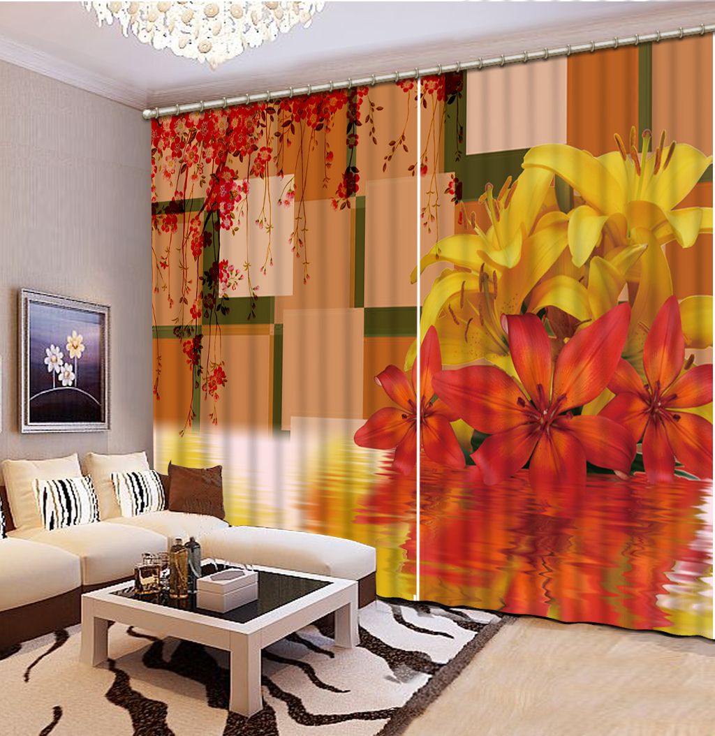 fashion customized custom any size curtains 3d printing fashion custom size curtains
