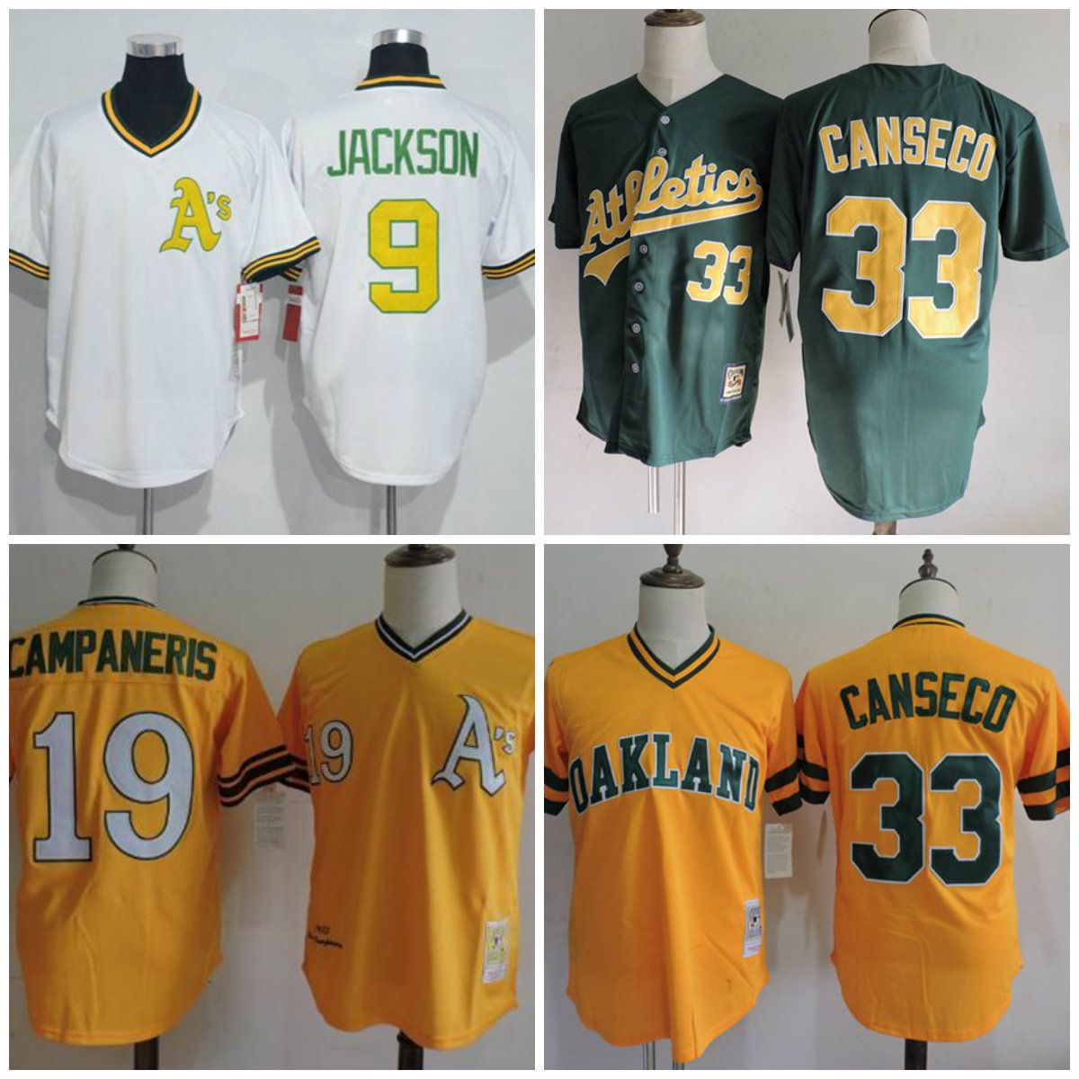 2018 Mitchell And Ness Oakland Athletics Jerseys 9 Reggie Jackson 33