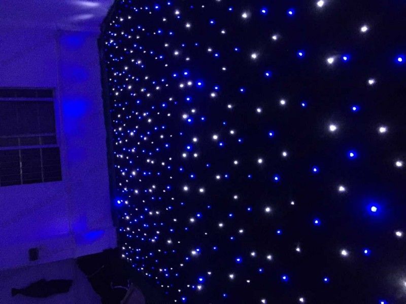 Новый 4m * 4m LED Star Curtain RGBW / RGB цветной светодиодный сценический фон LED Star ткань для свадебного украшения 90V-240V с DMX MYY