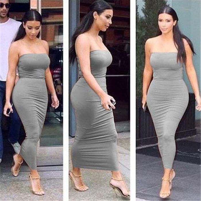 vestido kim kardashian midi