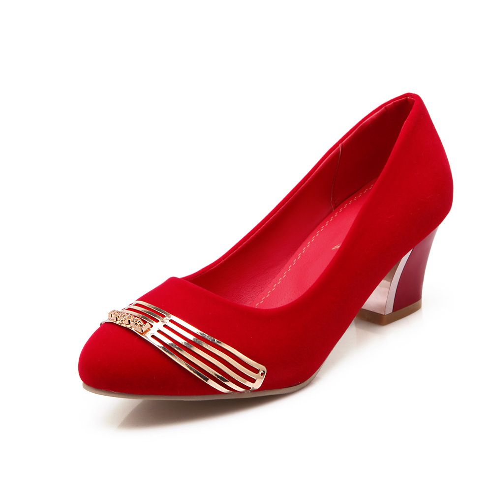 Sweet And Sour Summer Round Head Coarse Heel Frosted Feet Fashion Womens Shoes Hqw212 - 