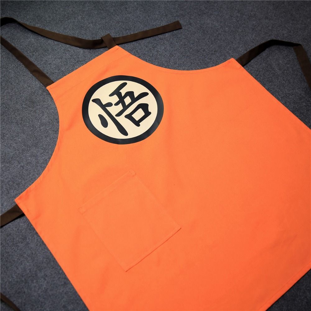 75 71cm 100 Cotton Cartoon Dragon Ball A Sleeveless As 75 71cm 100 Cotton Cartoon Dragon Ball A Sleeveless As S Kitchen Orange Baking Men Women Ooking Chef Gown