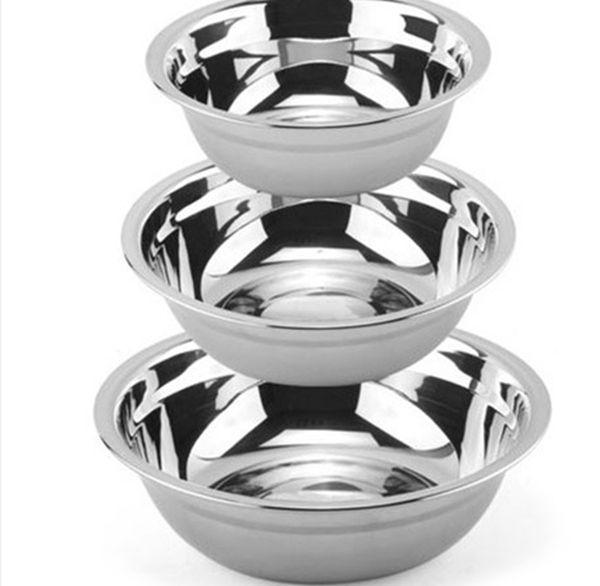 Stainless Steel Soup Bowl Metal Non Pots Egg Rice Sauce Bowl