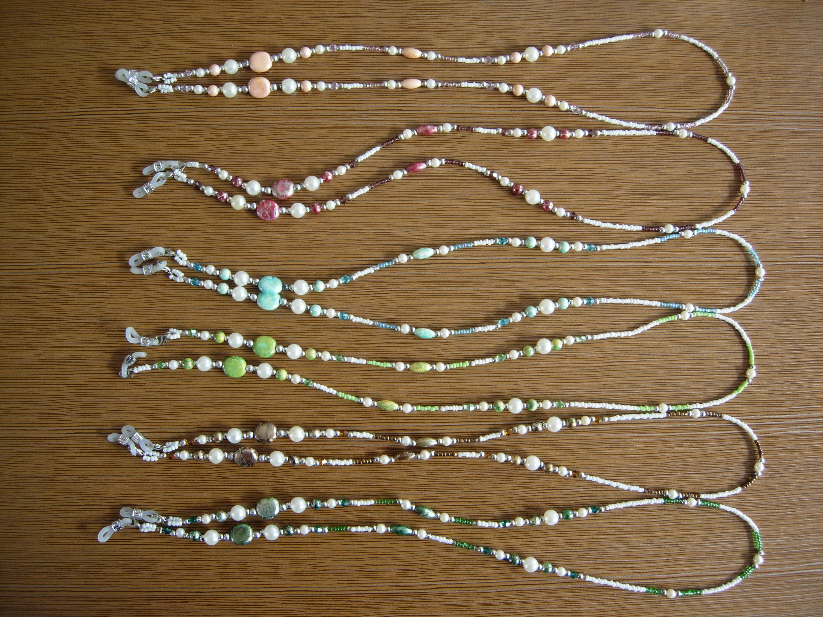 2019 Assorted Arylic Beaded Eyeglass Necklace Chain Spectacle Retainer