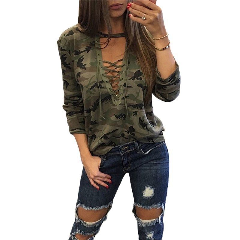 maglietta con lacci incrociati