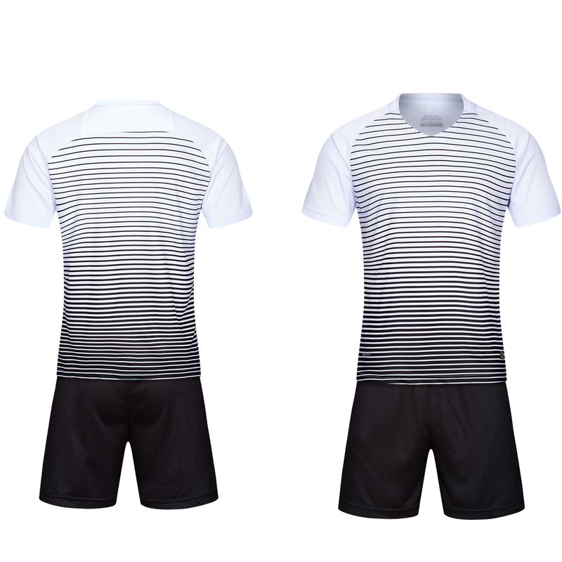 Download 2021 Stripe Soccer Jersey Sets Men Short Sleeve Breathable ...