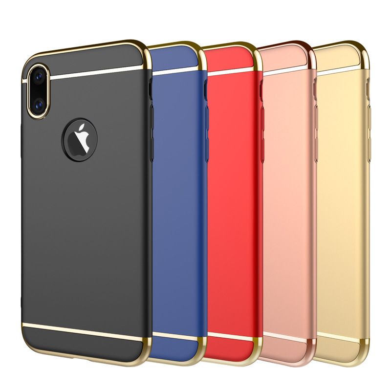 For iphone x iphone 8 case 3 in 1 luxury hybrid electroplating hard ... Mobilt bord til computer
