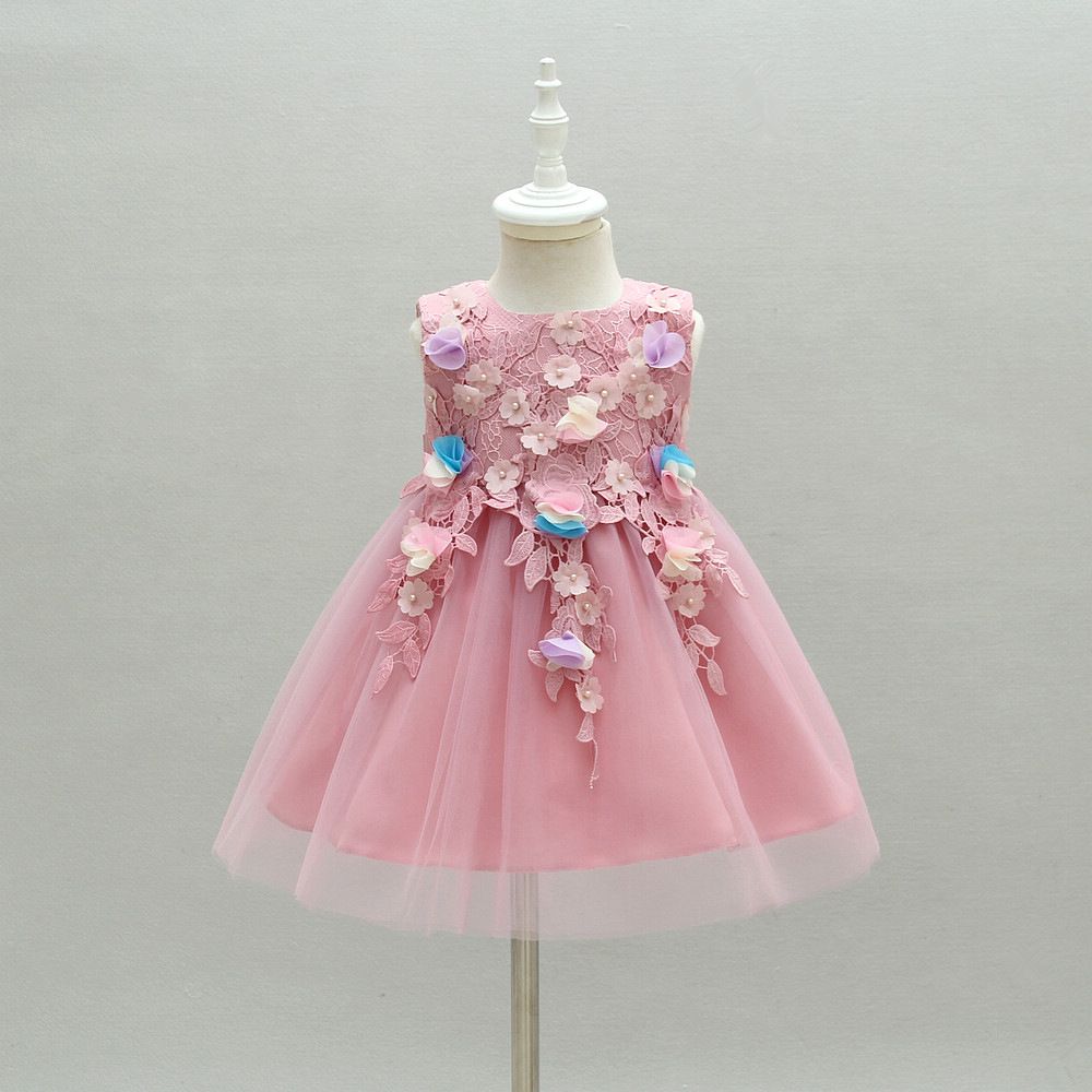 Purple Tulle Baby Girl Baptism Dress for Girl Infant 1 Year Birthday