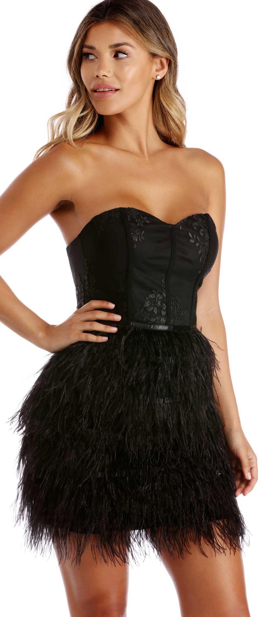 best little black dress for apple shape