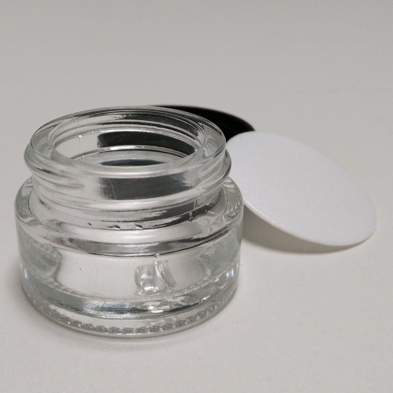 Clear Dab Wax Glass Jar 5ml Acrylic Lidded Cosmetic Cylindrical Custom