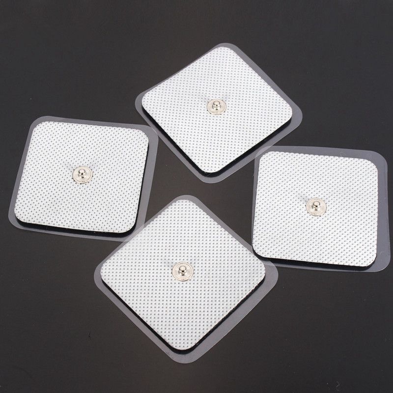 Electro Stimulation Stud Pads 5x5cm TENS EMS MACHINE ELECTRODE PAD REUSABLE LONG LIFE Self