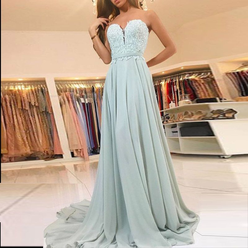 sage evening gown