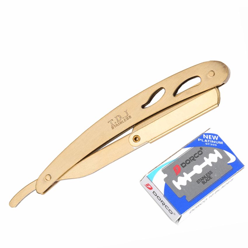 TDJ Blades Holder Stainless Steel Shaving Razor Safety Men's Edge