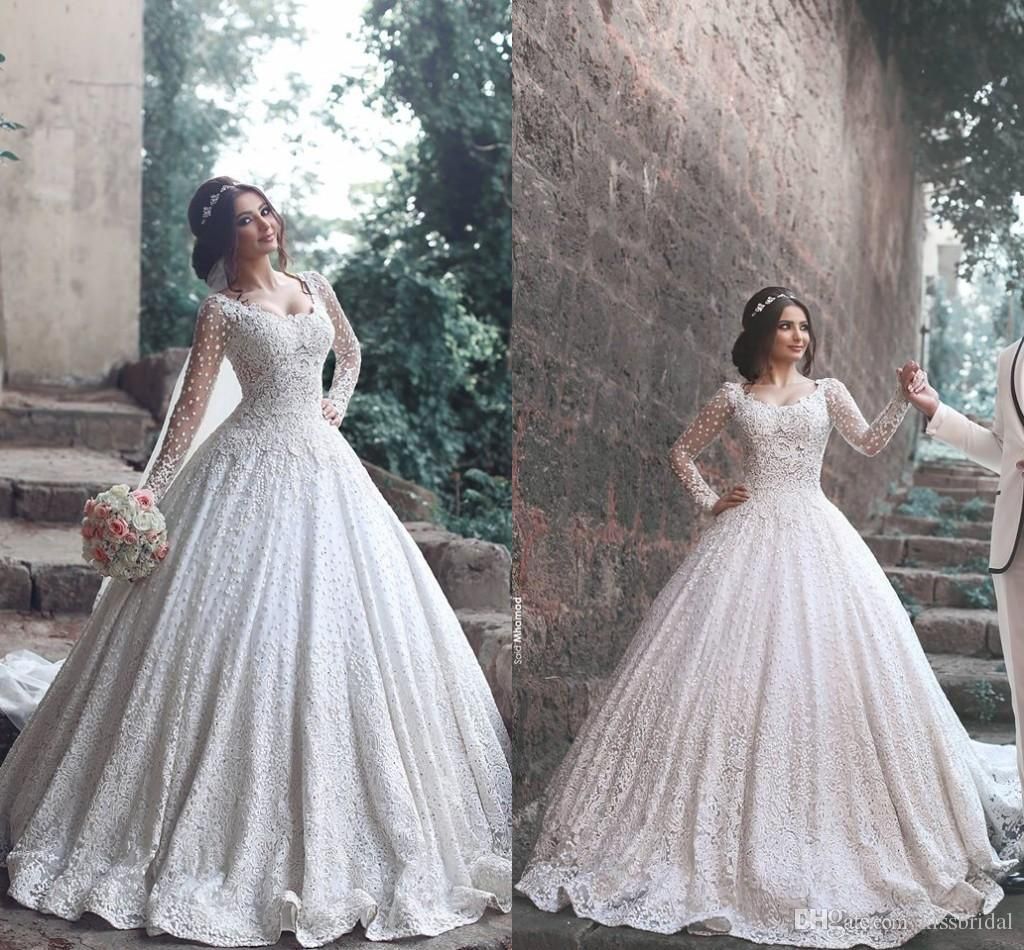 arabic white wedding dresses