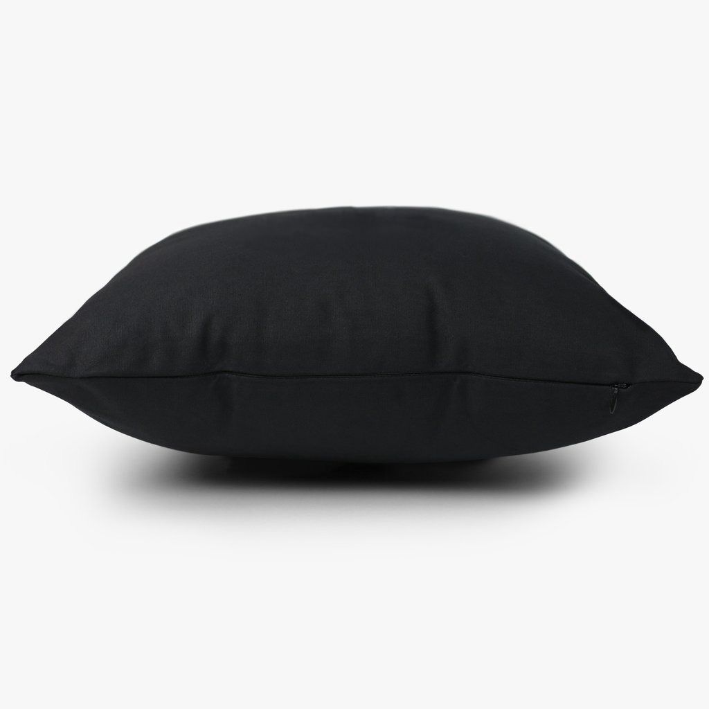18x18 Inches Trendy Black Throw Pillow Case 100 Cotton Canvas Plain