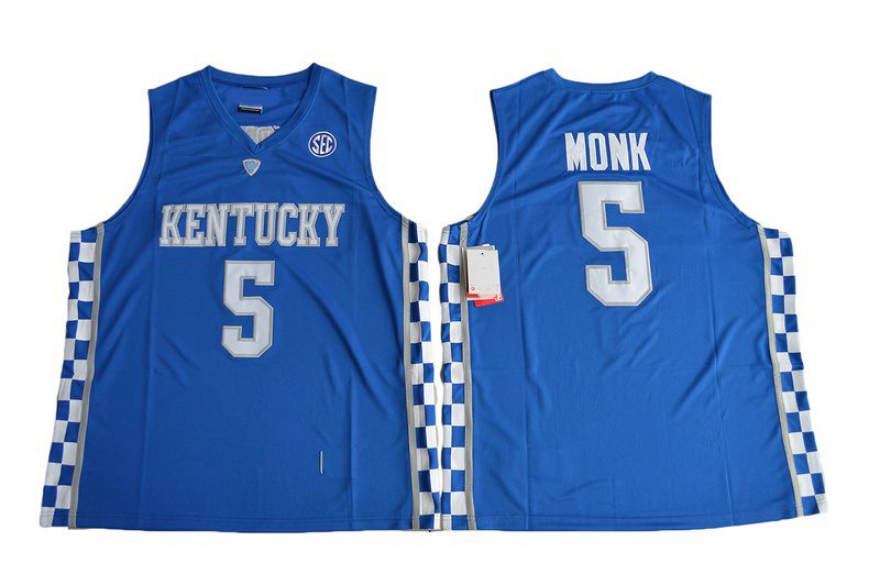 2021 2017 Kentucky Wildcats College Basketball Jerseys DeAaron Fox Malik Monk Edrice Adebayo