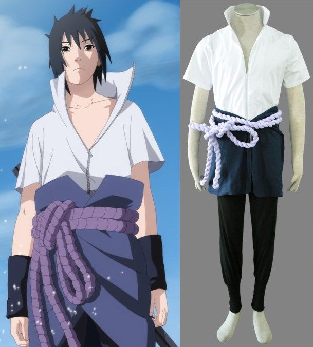 Compre Traje De Cosplay Naruto Uchiha Sasuke De Halloween Para Hombre 