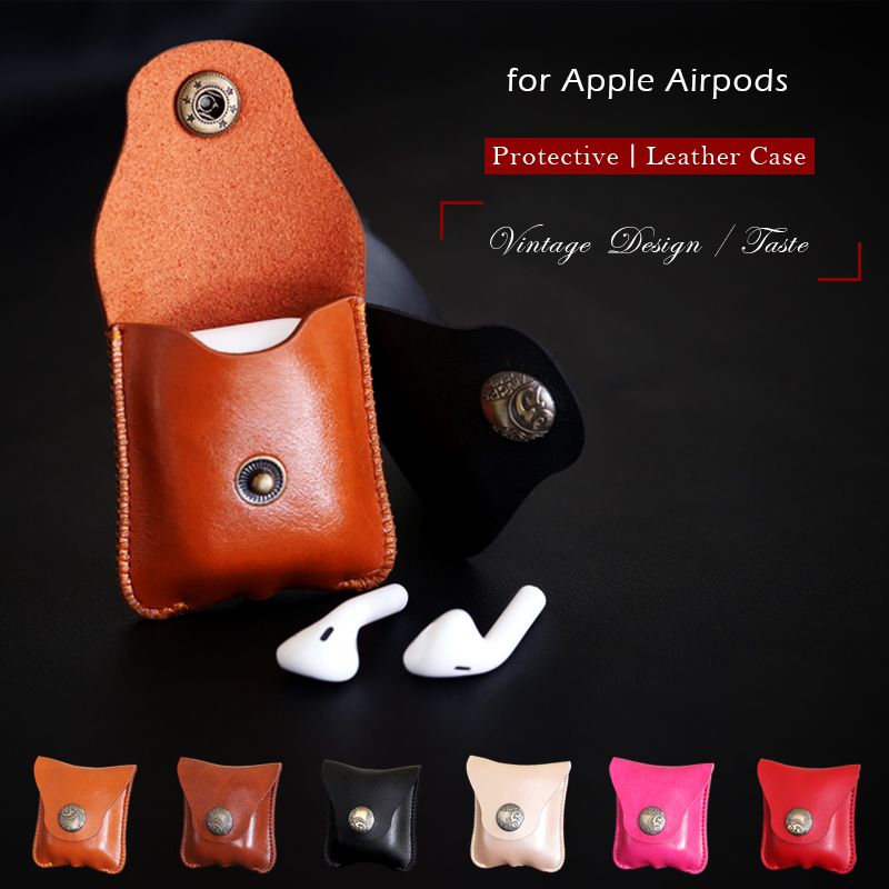For Apple Airpods Air Pods Leather Case Protective Cover