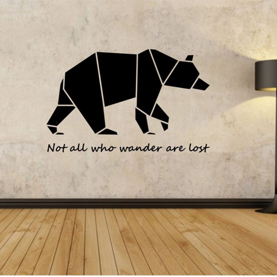 large geometric bear vinyl quote wall decal sticker home see larger image large geometric bear vinyl quote wall decal sticker home see larger image