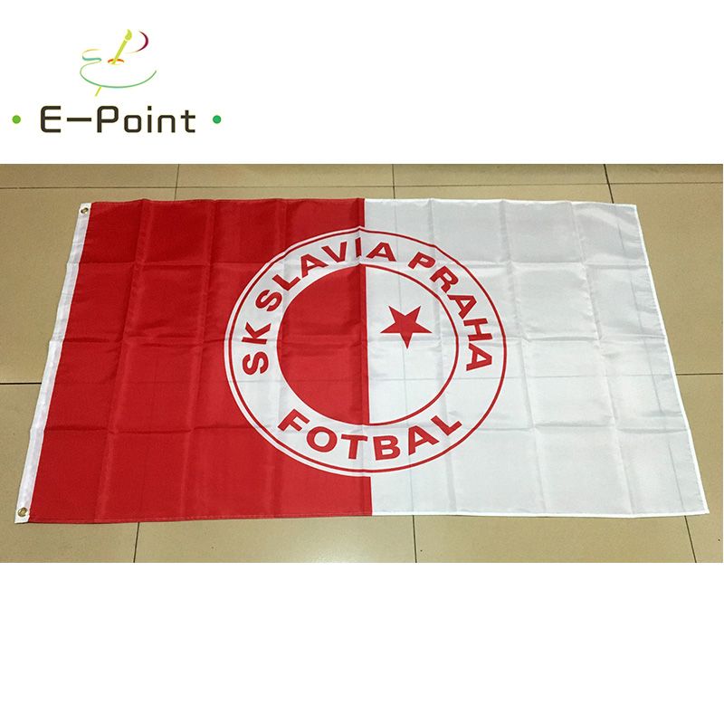 90*150cm République tchèque SK Slavia Praha Fotbal 3ft*5ft taille de Noël