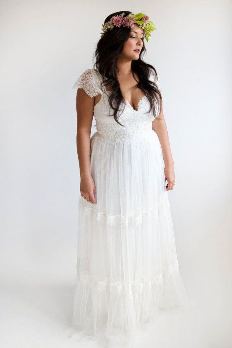 vintage hippie wedding dress