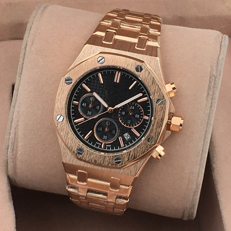 man watch gold colour