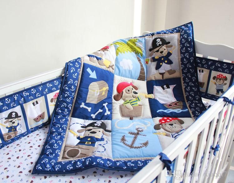 Baby Bedding Set Boy Crib Cartoon Animal Baby Bedding Set Boy Crib Cartoon Animal Quilt Bumper Sheet Skirt Sheets Kids Childrens Sets From