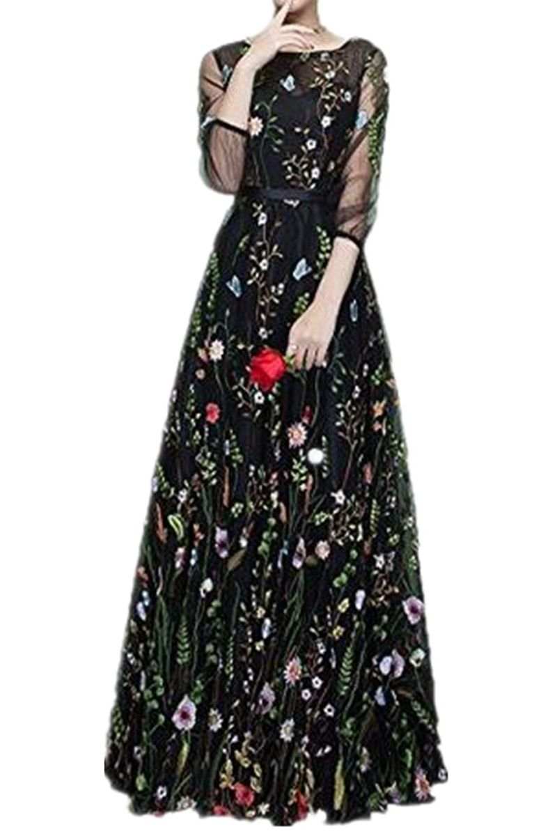33498 Scoop Capelet Overlay Evening Gown