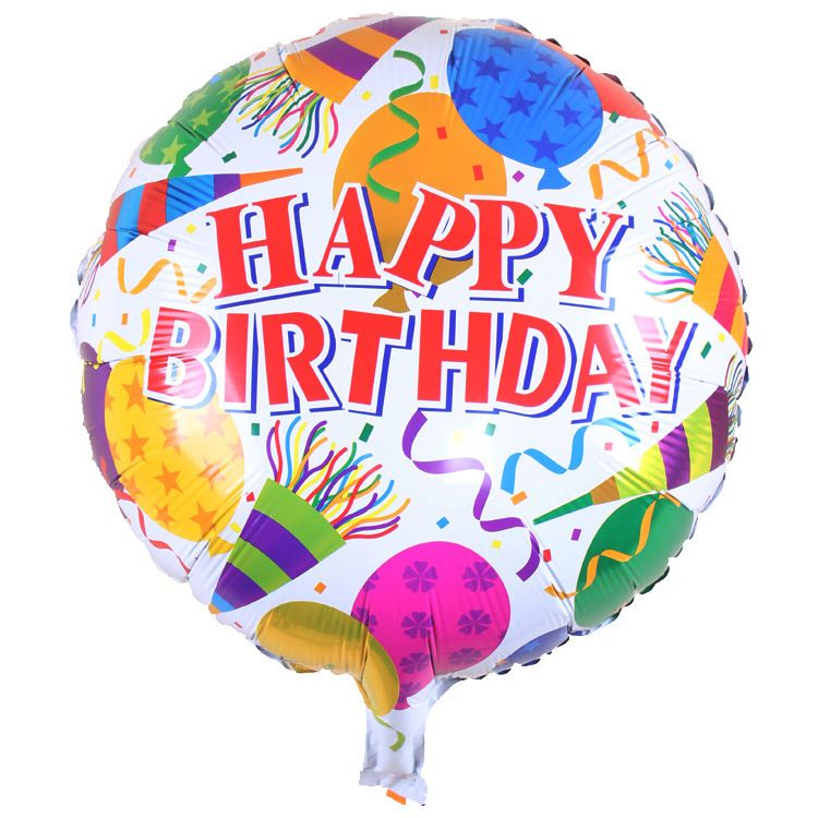 18 Inch Happy Birthday  Foil  Balloons  Round Bubble Balloon  