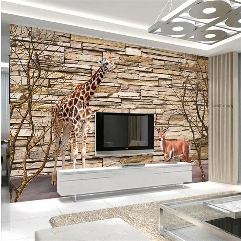 Custom 3d Stereo Wood Wallpaper Tv Background Sofa Living Custom 3d Stereo Wood Wallpaper Tv Background Sofa Living Room Giraffe Mural Desktop Backgrounds Wallpapers Hd Widescreen