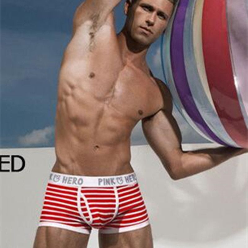 Compra Pink Hero Male Boxer Shorts Ropa Interior Para Hombre Marca Moda  Algodón Rayado Transpirable Alta Calidad Sexy Trunks Male Boxer Barato |  Entrega Rápida Y Calidad | Es.Dhgate