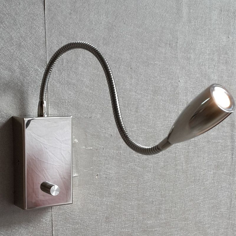 Topoch Swing Arm Wall Lamp Dimmer 15 100 Brightness Flexible Topoch Swing Arm Wall Lamp Dimmer 15 100 Brightness Flexible Aluminum Chrome Finish Bright Comfortable Led Cree 3w 200lm