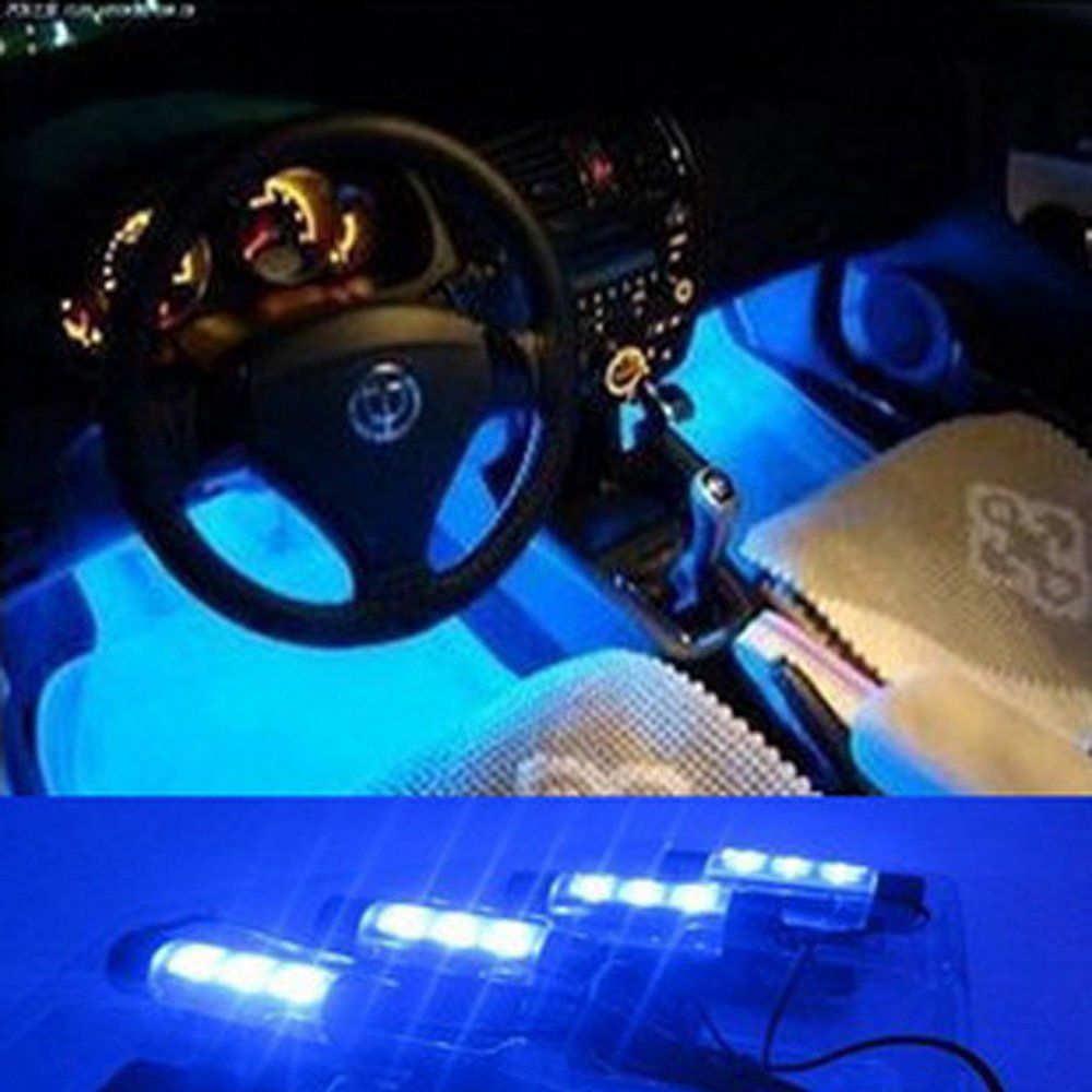 Auto Led Interior Light Blue LED Light Car Charging Footwell Surface