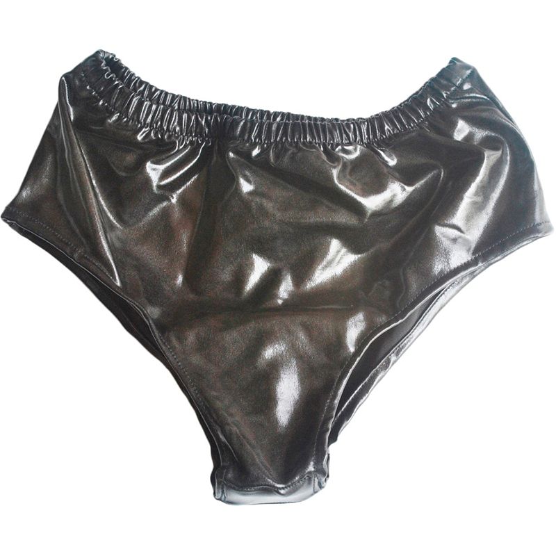Faux Leather Latex Male Female Masturbation Underwear Panties Pants ...