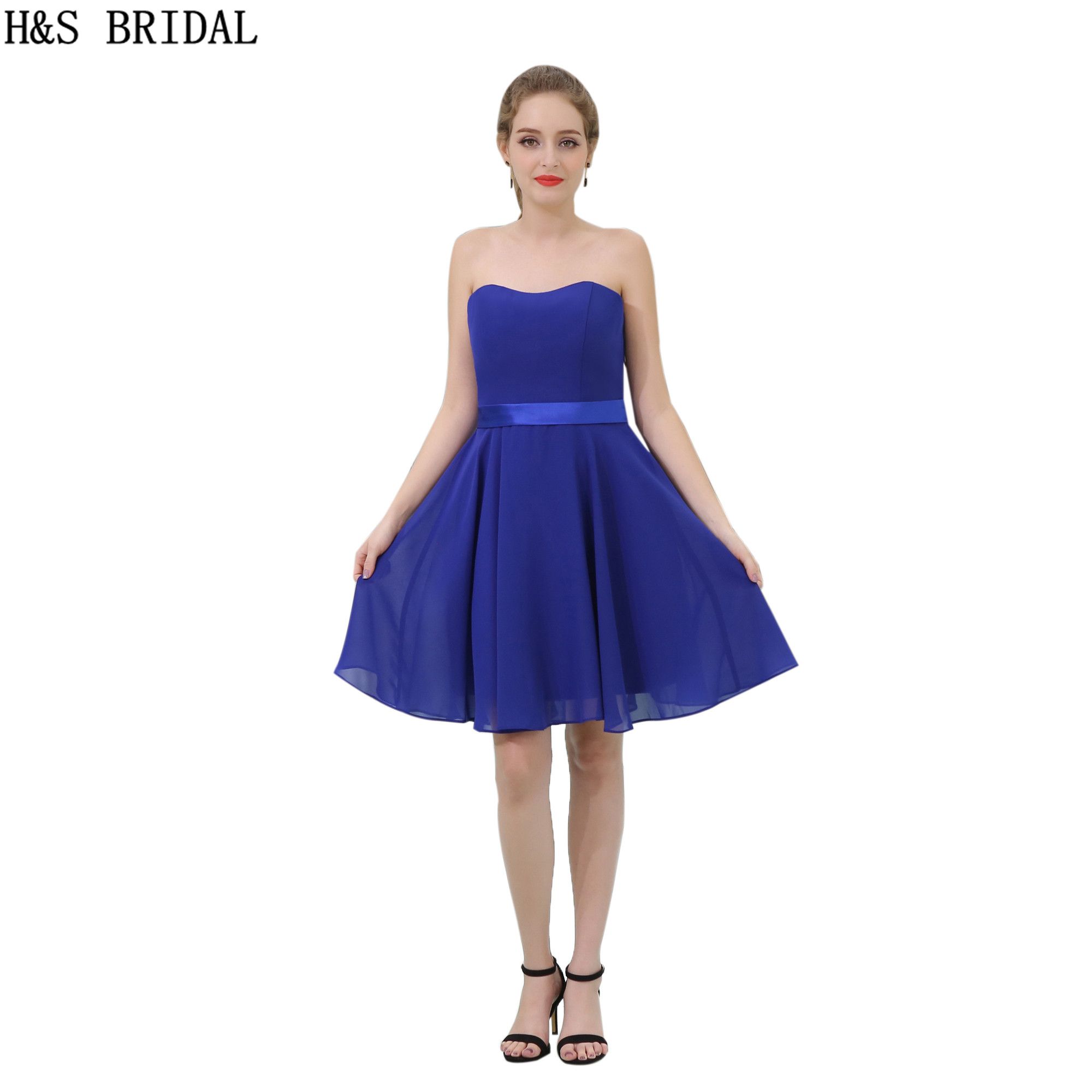 Royal Blue Chiffon Dress